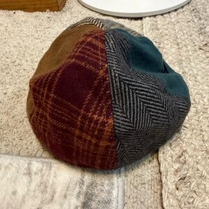 Men's Patchwork Flat Cap in Multicolor